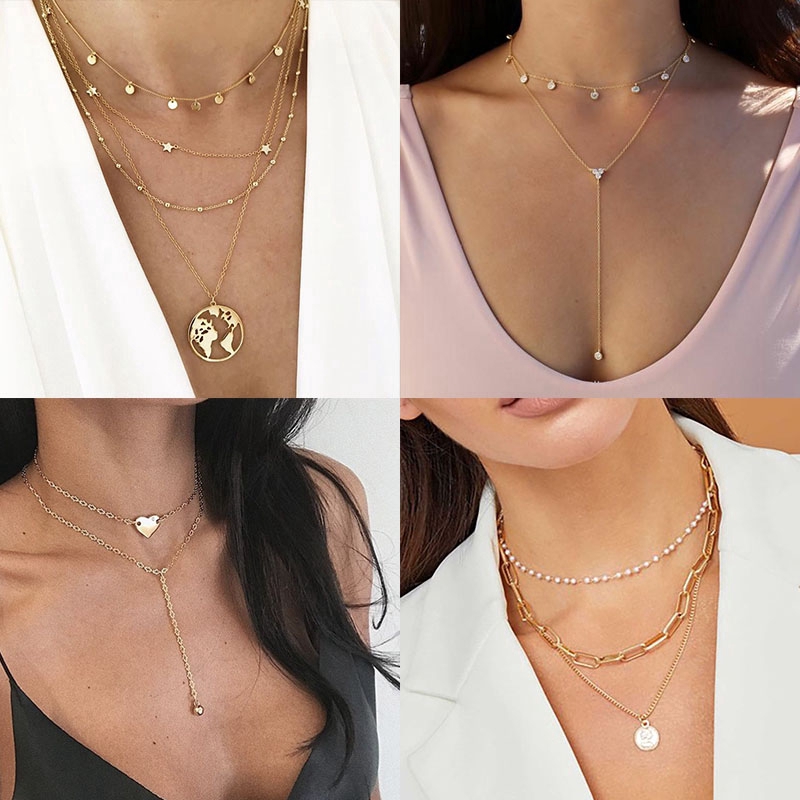 Trendy gold necklace deals 2020