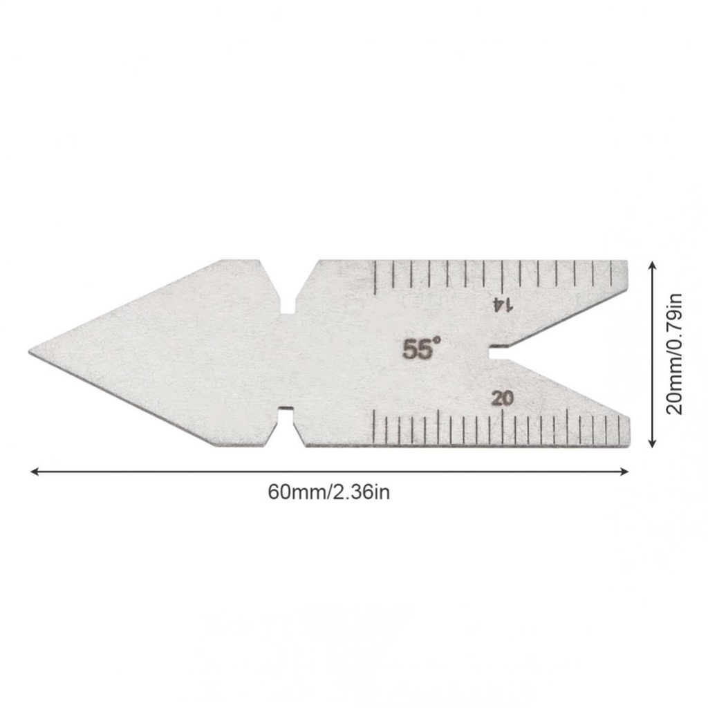 Center Gage Whitworth 55 Degree Thread Pitch Gauge Stainless Steel ...