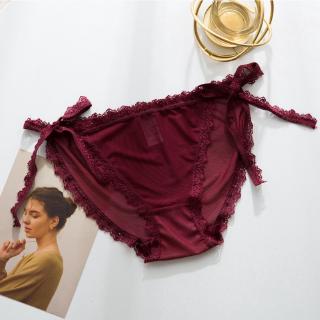 Lace Panty Sexy Women Underwear Mesh Strap Side Open Briefs