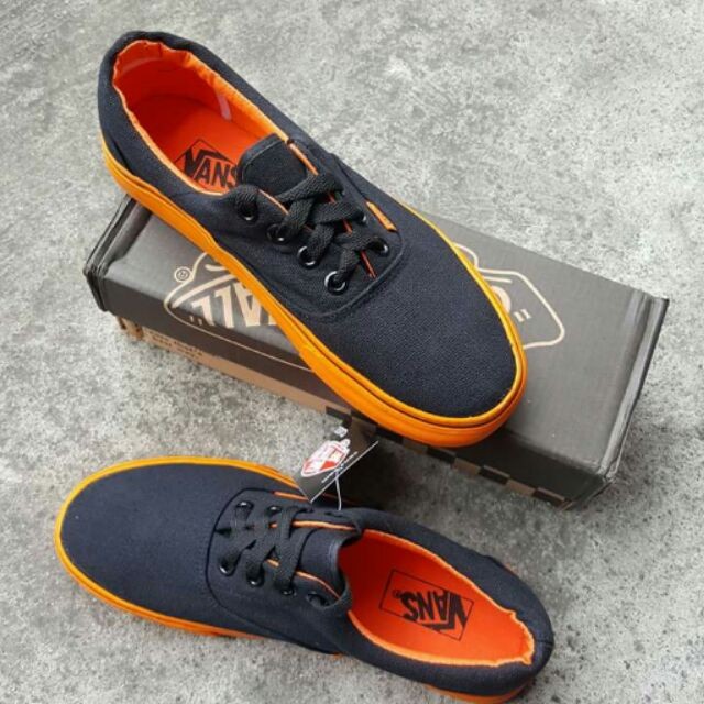 Orange and hotsell black vans