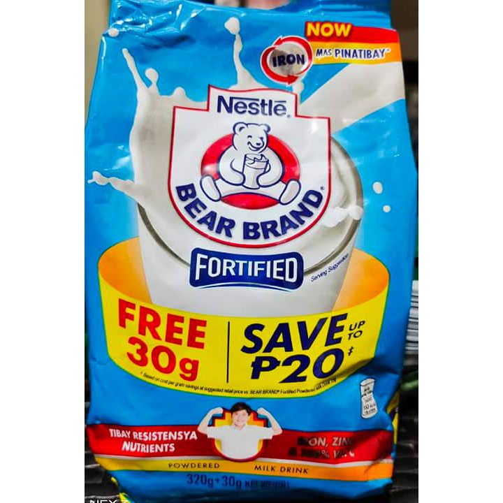 Nestle Bear Brand Fortified Milk Powder 320g 50g Shopee Philippines