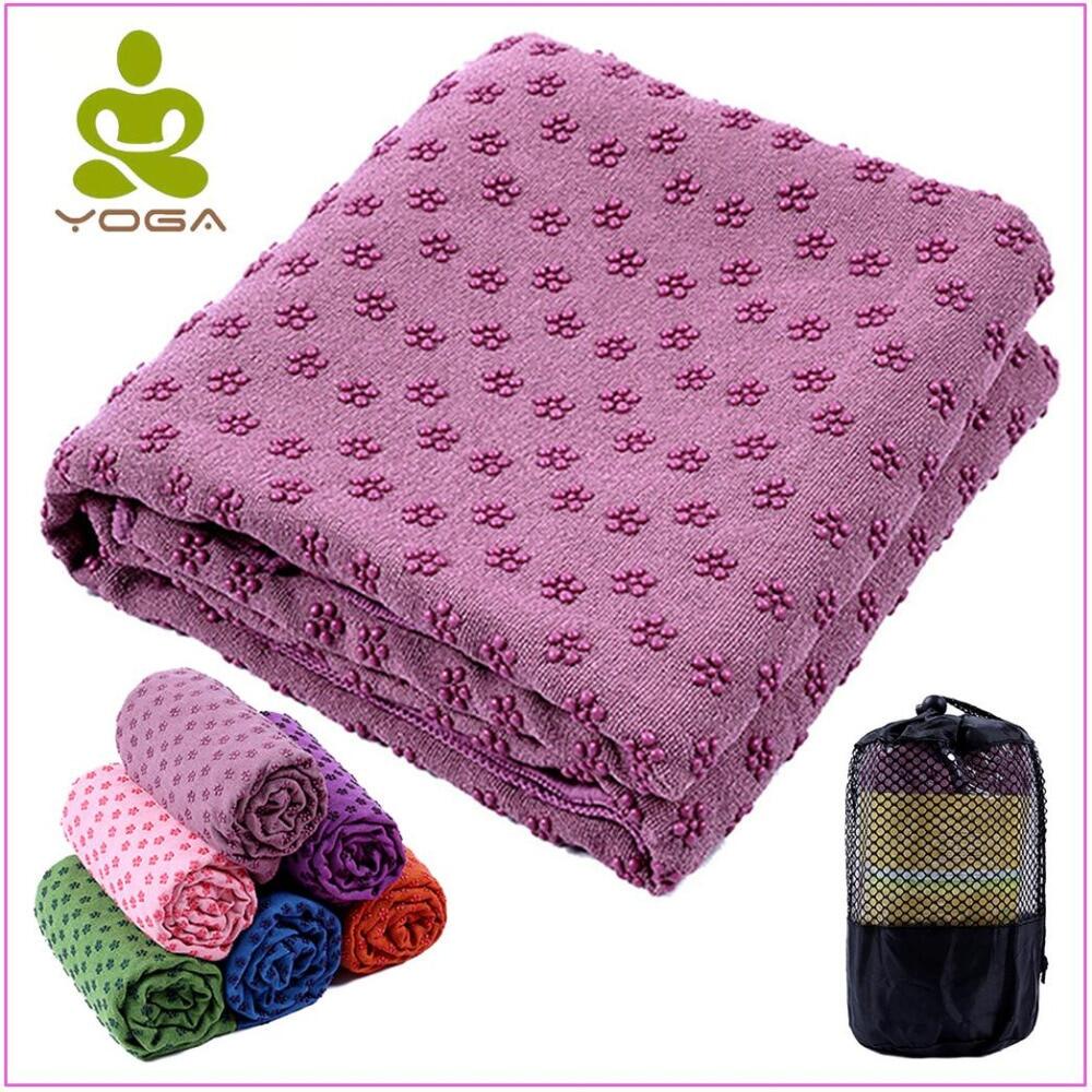 183Cm*61Cm 72''X24'' Non Slip Yoga Mat Cover Towel Blanket With Free
