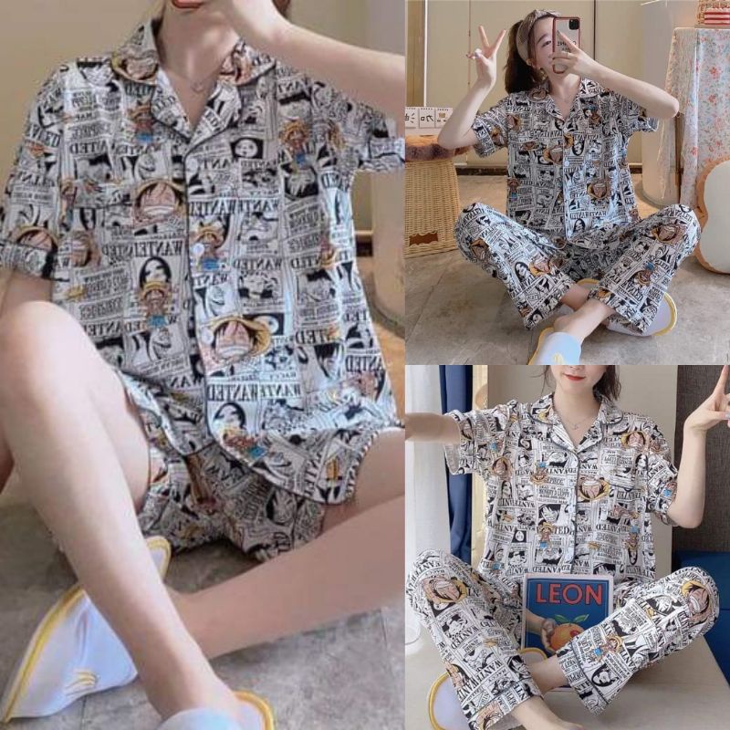One Piece Luffy Sleepwear Pajama or Short Set | Shopee Philippines