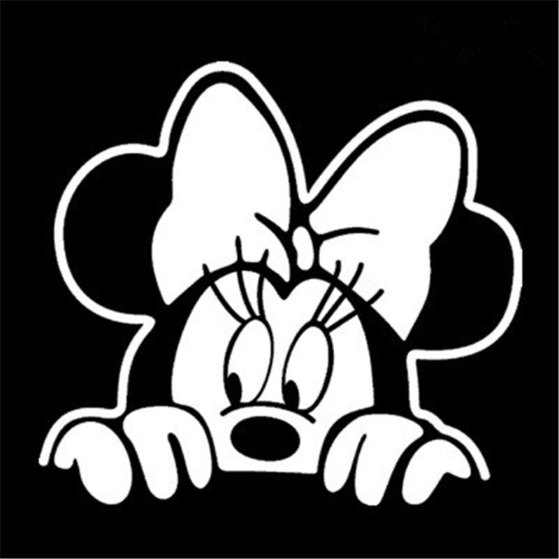 DSN Minnie Mickey Mouse Sticker Cartoon Car Sticker Reflective ...