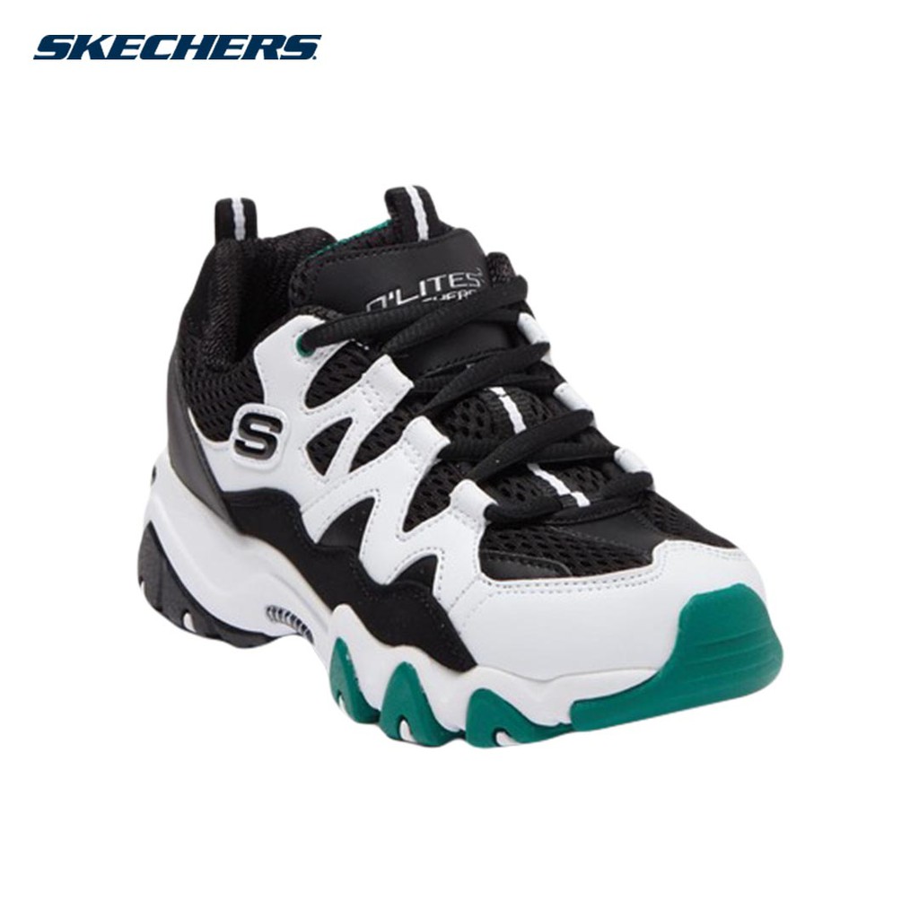 Skechers Kids D Lites 2.0 Tidal Waves White Green Shopee