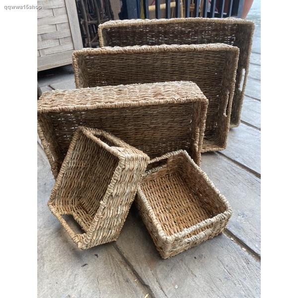 Rectangular NATIVE ORGANIZER SET of 5/ utility basket/ storage bin ...