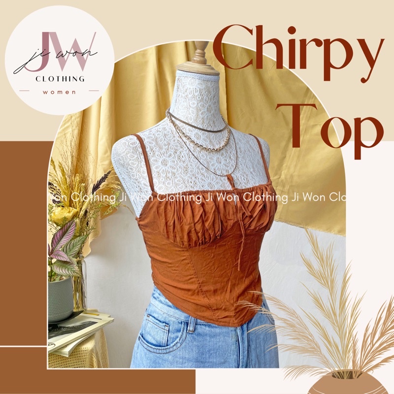 JW | Chirpy Top Ruched Busytier Front Corset Style Top (XS-S) | Shopee ...