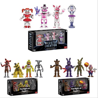 4pcs/set FNAF Five Nights Security Breach Freddy Action Figures