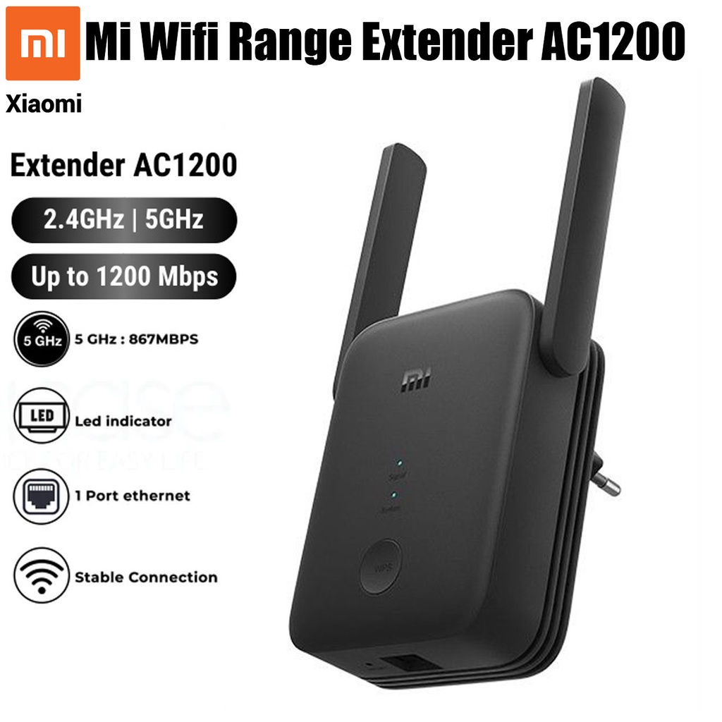 Mi WiFi Range Extender AC1200 Extend dual band WiFi throughout your