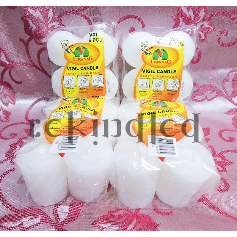 Authentic Liwanag Vigil #1 Candle (V#1 - 6 pieces/pack) | Shopee ...