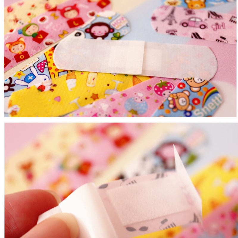 100pcs/Set Cute Cartoon Band Aid Hemostasis Adhesive Bandages First Aid ...