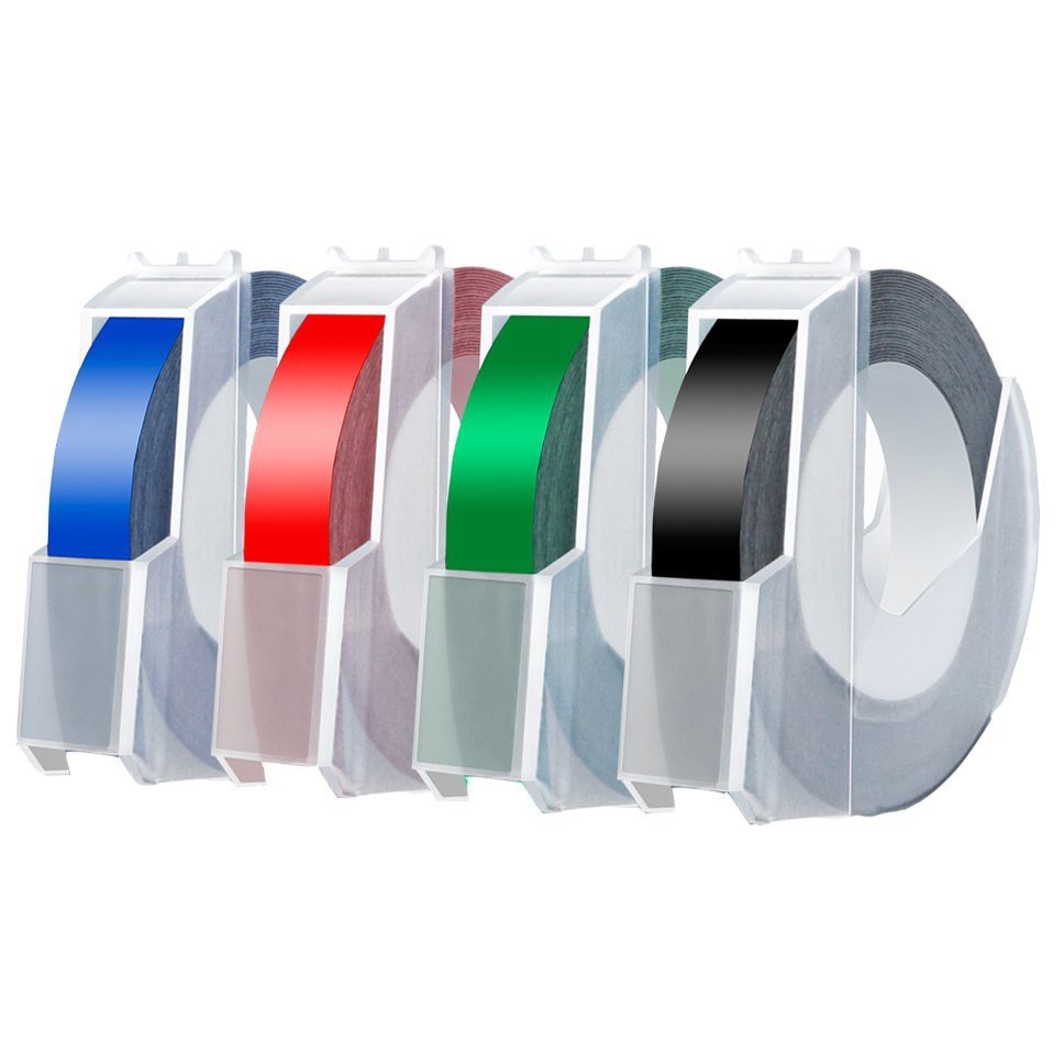 4pcs 9mm SelfAdhesive Embossing Tape Compatible Dymo label printer