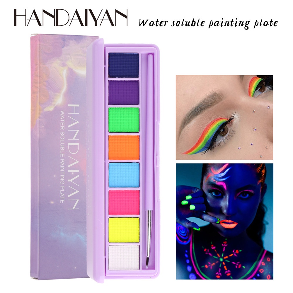 8 Flash Colors Face Body Paint Oil Painting Art Make Up Set Kit ...