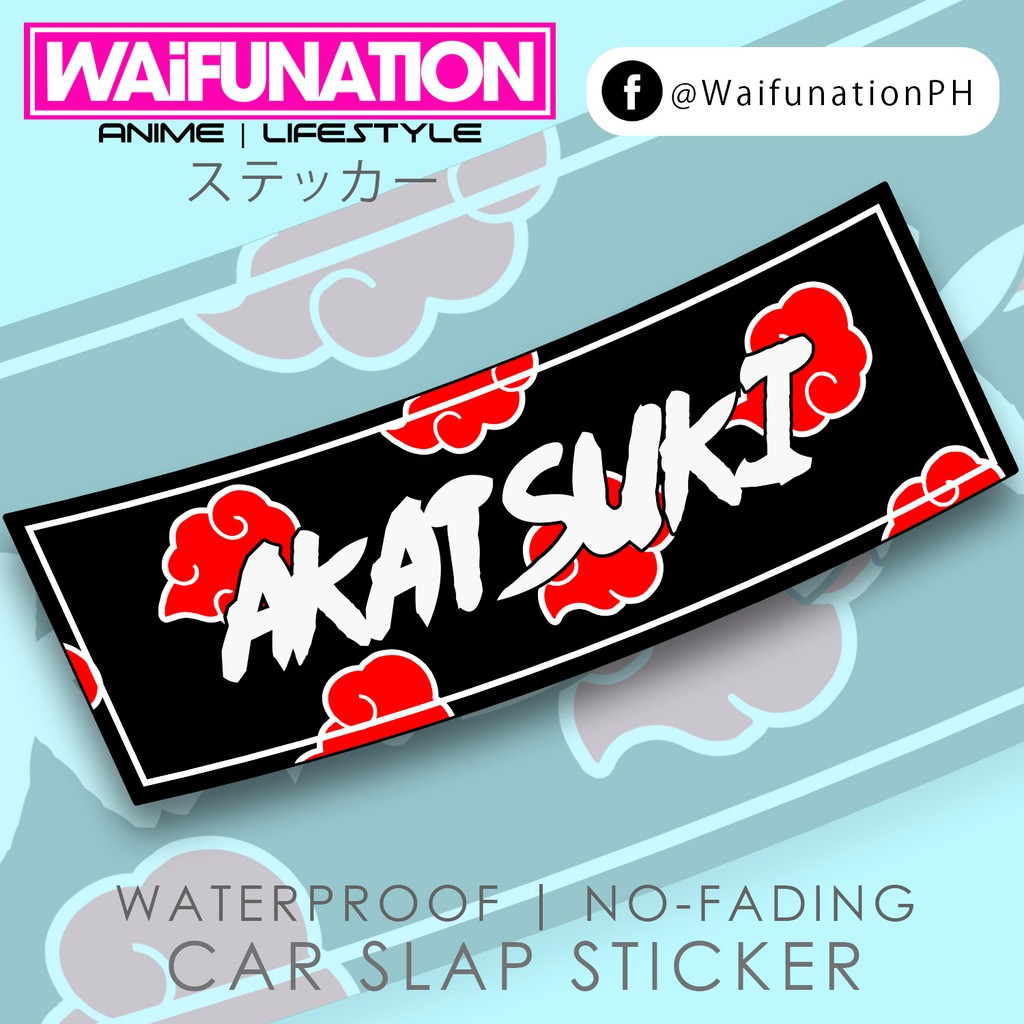 Naruto Akatsuki Bumber/Windshield Car Slap Sticker Shopee Philippines
