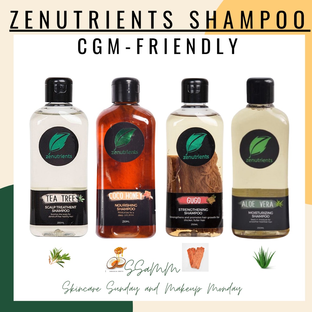 ZENUTRIENTS Shampoo (Gugo, CocoHoney, Coco Honey, Tea Tree, Aloe Vera) 250ml CGM Curly Girl