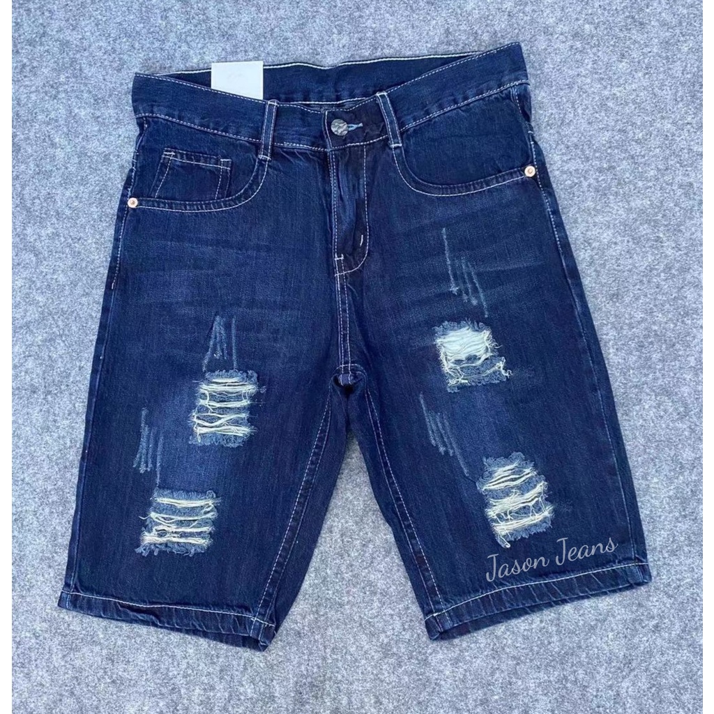 NEW DENIM TATTERED SHORT FOR MEN(6012#) | Shopee Philippines