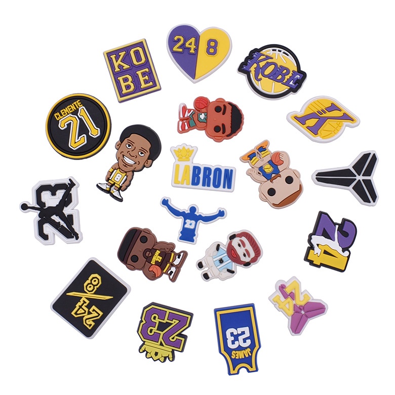 Crocs Jibbitz Creative Cute Cartoon Colorful Q Version of Basketball