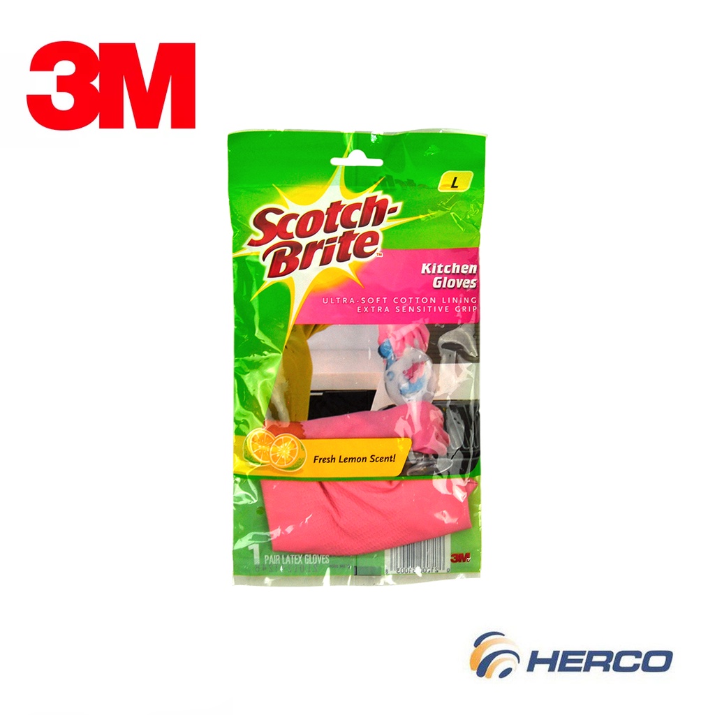 3M Scotch Brite Kitchen Gloves Large 1pair Shopee Philippines