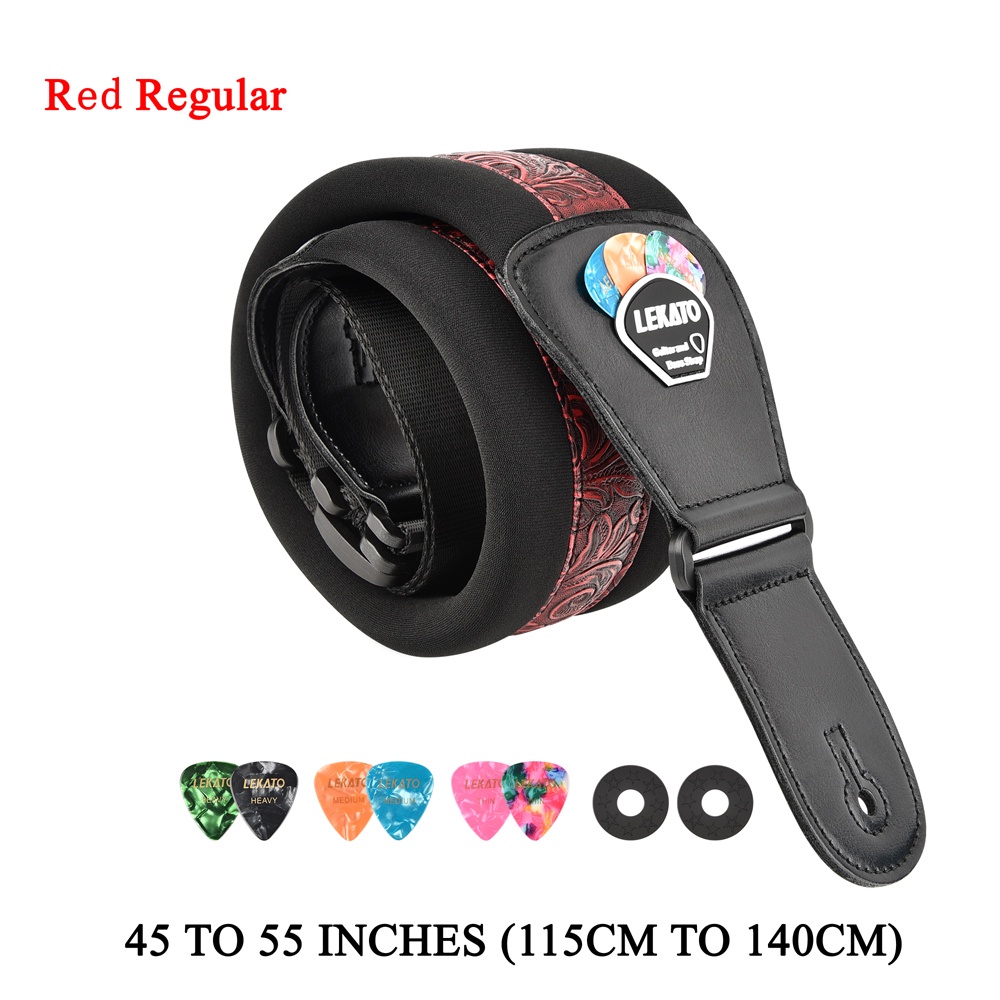 Lekato Lgs2 Electric Bass Guitar Strap 3" Wide Shoulder Belt Thicken