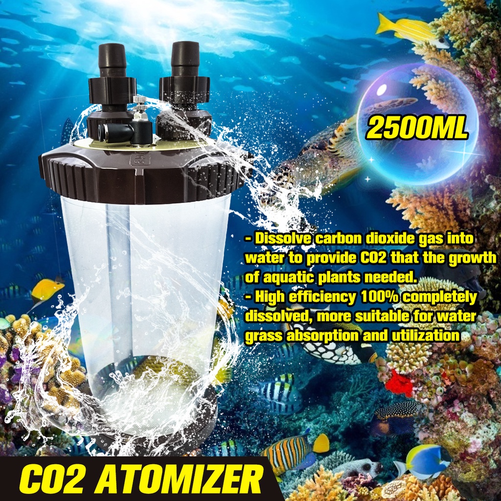 2500ML Clear CO2 Atomizer External Turbo Super Diffuser Atomizer Fish ...