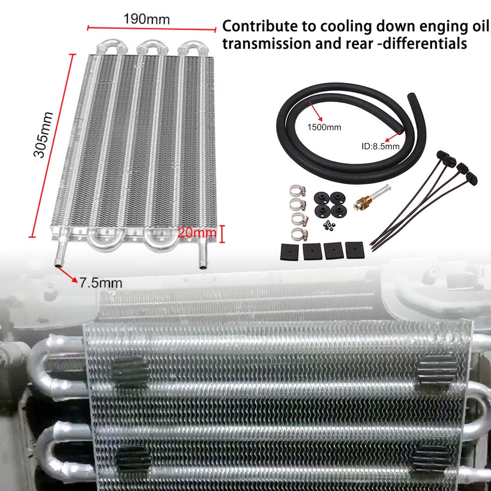6 Row Aluminium Auto Transmission Oil Cooler Converter Proton Honda ATF