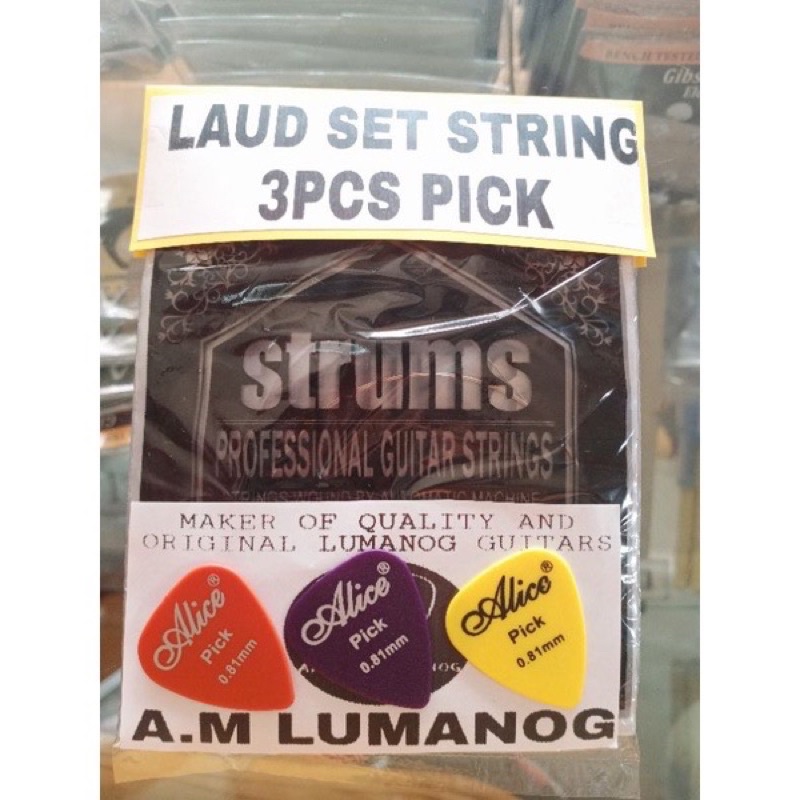 BANDURIA OCTAVINA LAUD SET STRING W/ 3 pcs pick | Shopee Philippines