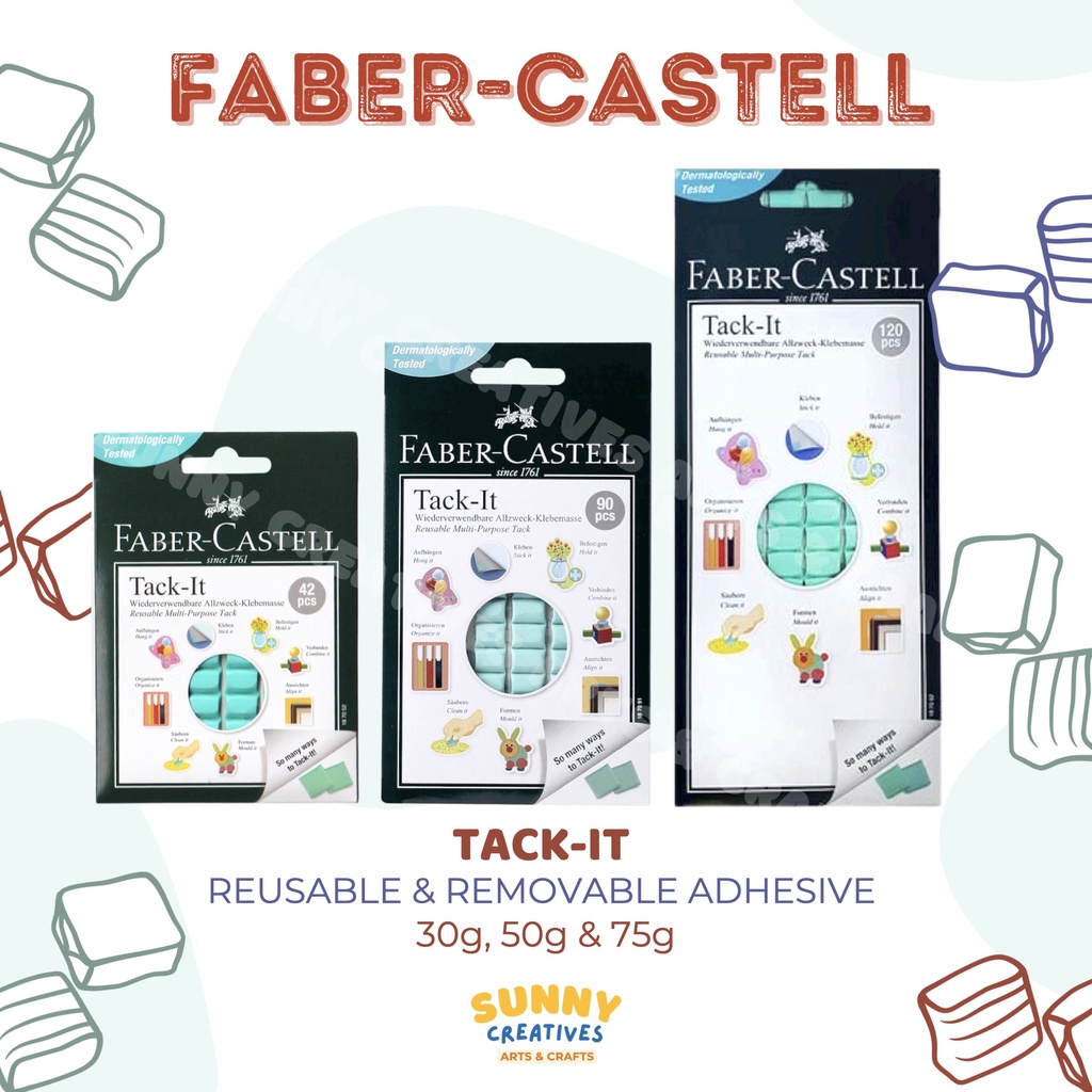 FABERCASTELL Tack it 30/50/75g Adhesive Poster Putty Reusable