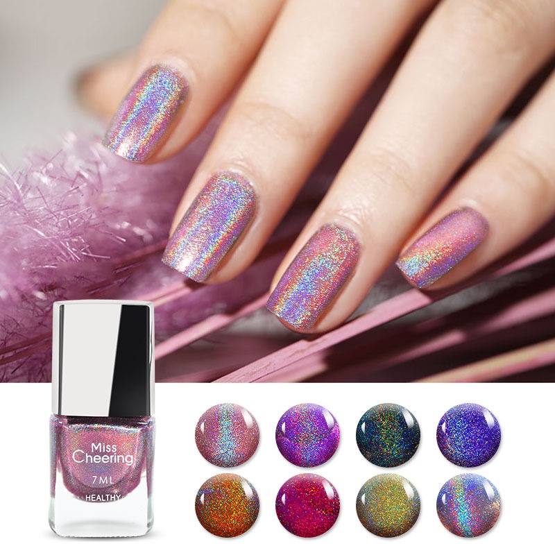 misscheering Nail Polish diamond laser 7ml sequins colorful nail polish ...