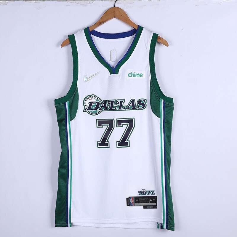 2022 NBA 75th Anniversary Dallas Mavericks #77 Luka Doncic White ...