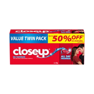 Closeup Anti-Bacterial Toothpaste Red Hot 2X 120g