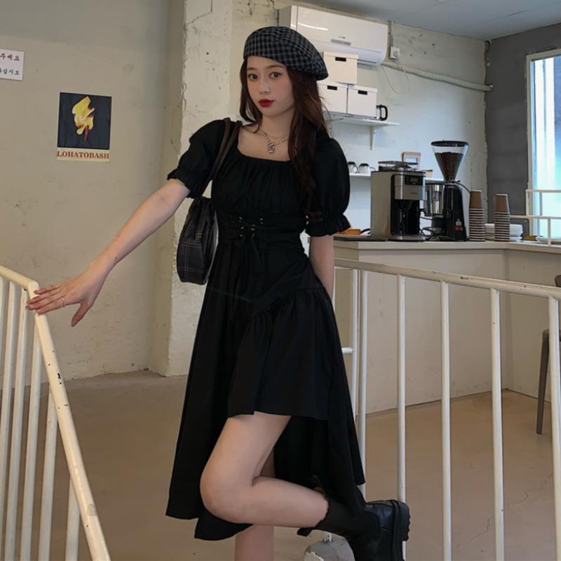 long black formal dress for wedding ZAPAKA Women Black Wedding Guest Dress Mermaid Satin Lace Long Formal Dress, Black / US20W main image 0