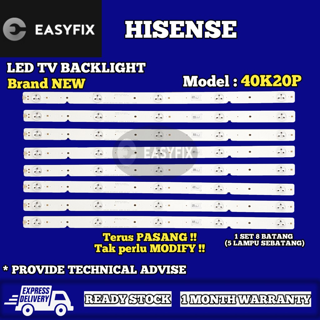 (ORIGINAL) HISENSE 40K20P 40 INCH LED TV BACKLIGHT ( LAMPU TV ) LED