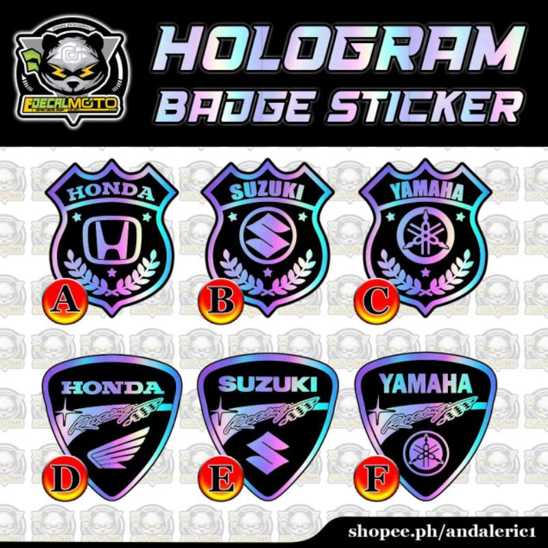Hologram Sticker Motorcycle Badge | Shopee Philippines