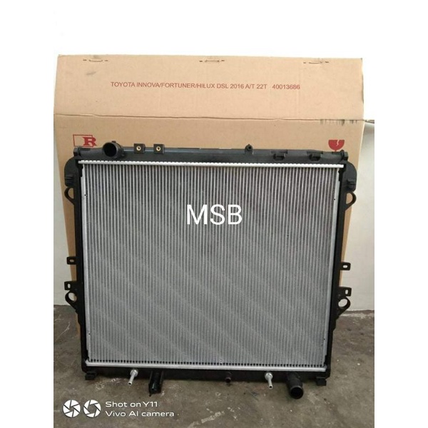 Innova Fortuner Hilux Radiator 2 rows Automatic Diesel 2016 up | Shopee ...