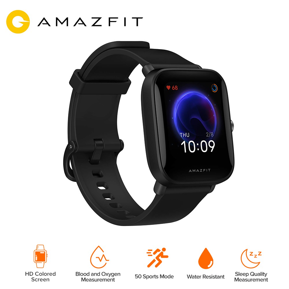Amazfit Bip U Large Color Screen Heart Rate and Blood-Oxygen