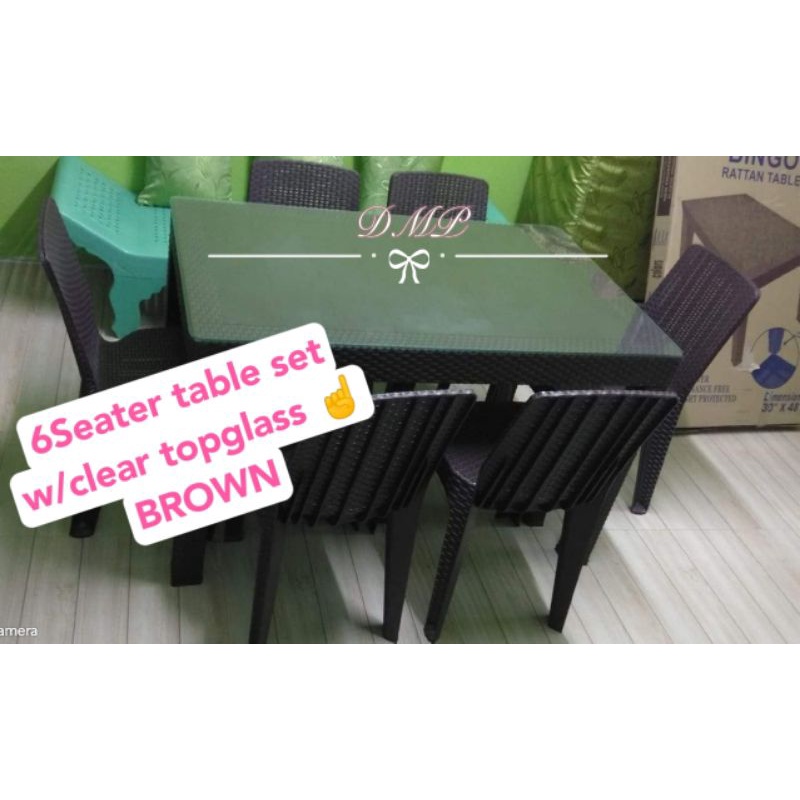 COD & FREE DELIVERY AFFORDABLE 6SEATER RATTAN TABLE SET NO DELIVER ...