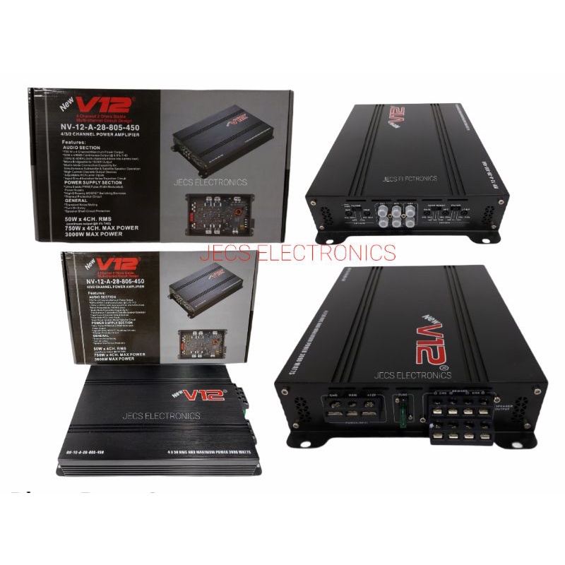 V12 4 CHANNEL CAR AMPLIFIER Shopee Philippines