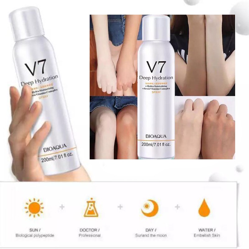 AUTHENTIC BIOAQUA V7 Deep Hydration Spray Instant Whitening