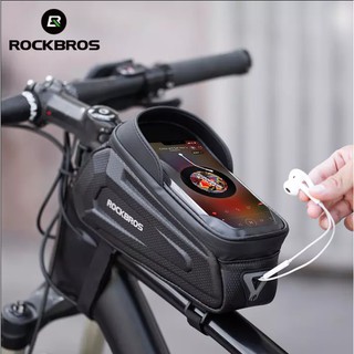 Rockbros Bicycle Bag Front Tube Touch Screen Frame Waterproof