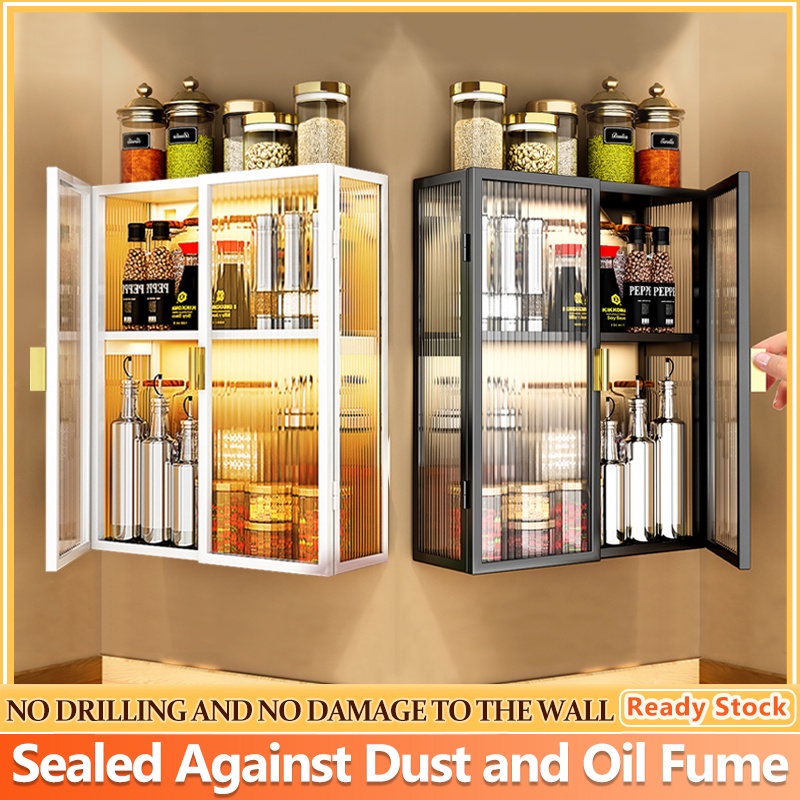 kitchen condiments organizer storage rack wall hanging Spice