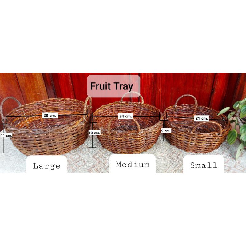 Native Fruit Tray/ Rattan Wicker Basket | Shopee Philippines