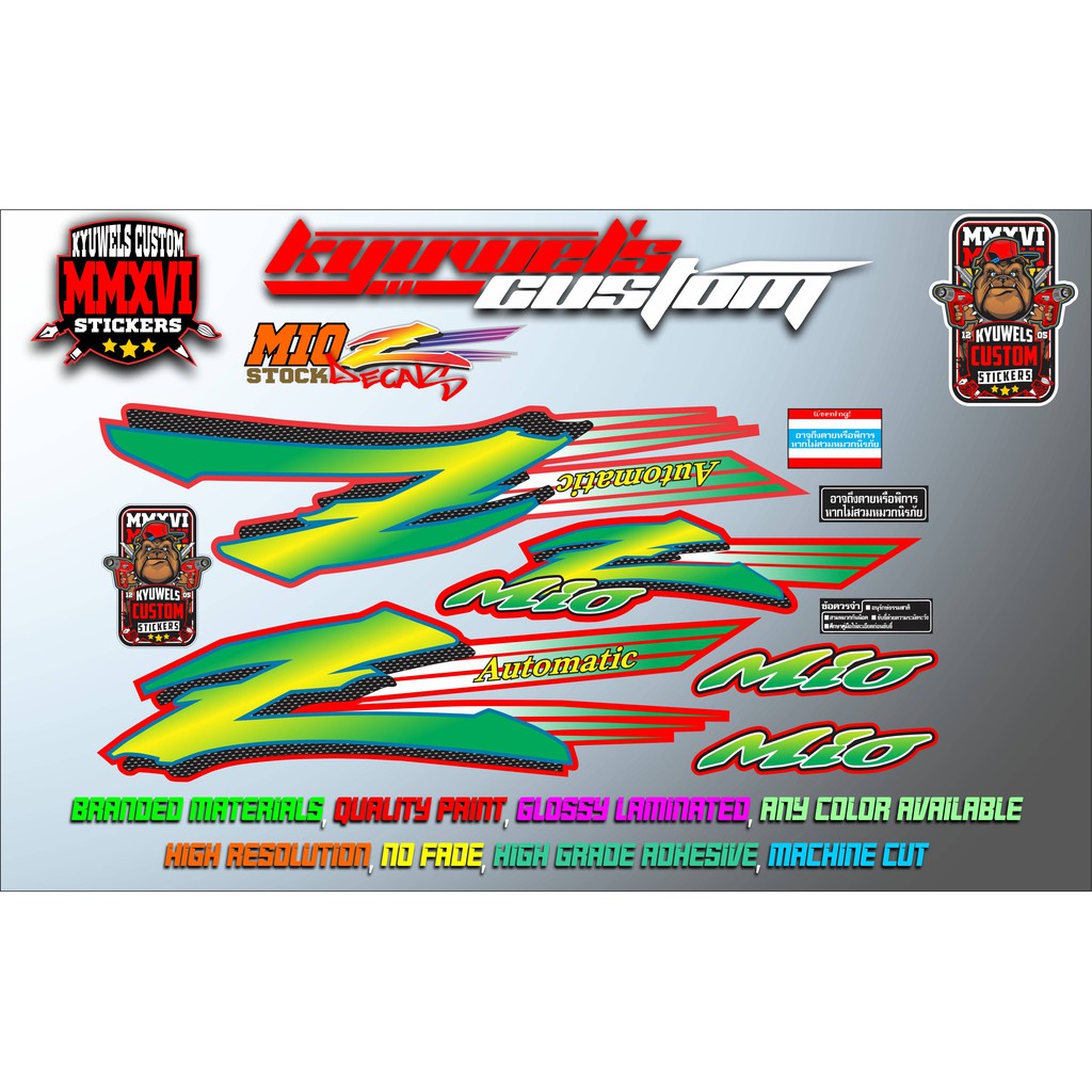 MIO Z STOCK DECALS STICKER | Shopee Philippines