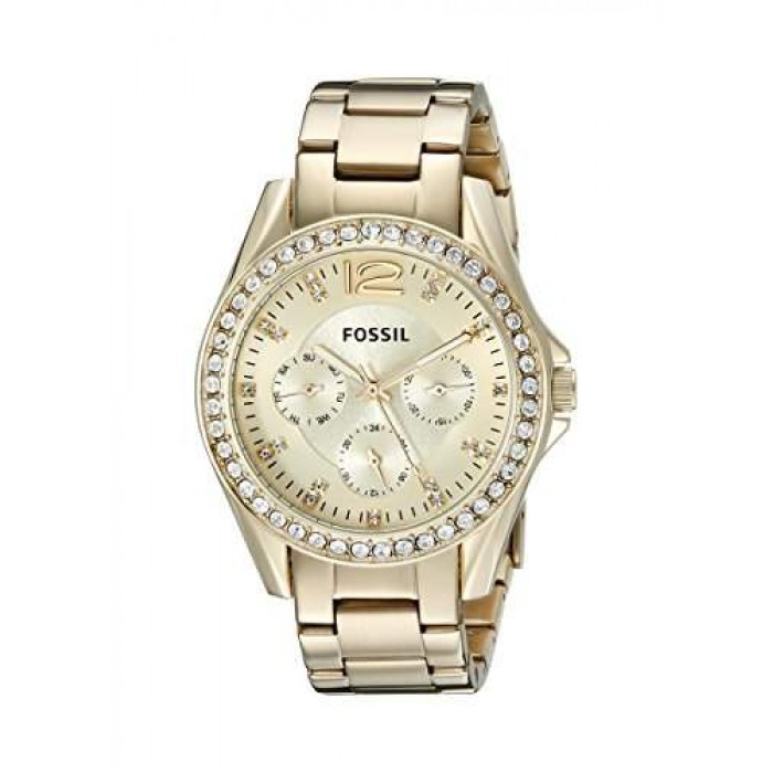 Fossil ES3203 Riley Multifunction Gold-Tone Stainless Watch for