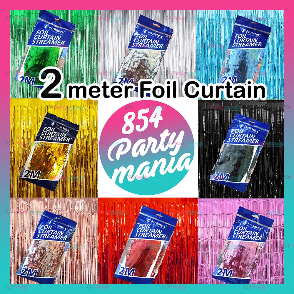 [Thick Quality] 2 meters Foil Curtain Shiny Metallic Streamer Fringe ...