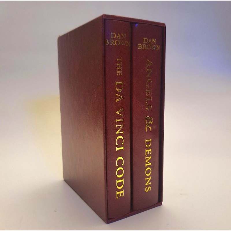 Dan Brown The Da Vinci Code and Angels and Demons (Leather Hardcover