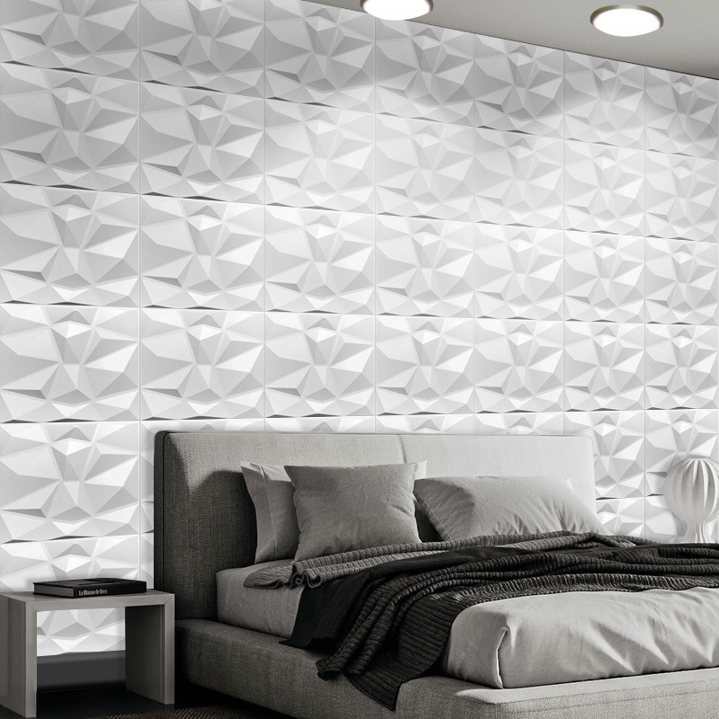 50*50 3D Wallpaper Diamond Design PVC Wall Panel Mural Waterproof ...