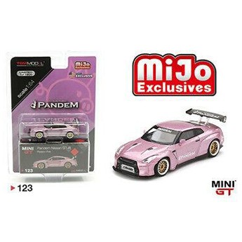 MINI GT 123 Pandem Nissan GT-R Passion Pink GT Wing LHD Asia