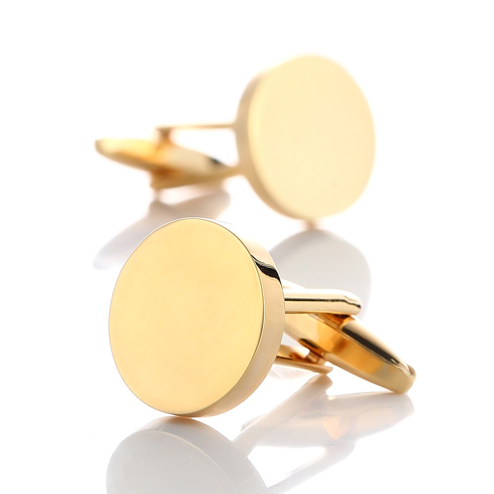 Personalized Gold Suit Shirt Cufflinks Mens Wedding Business Jewelry