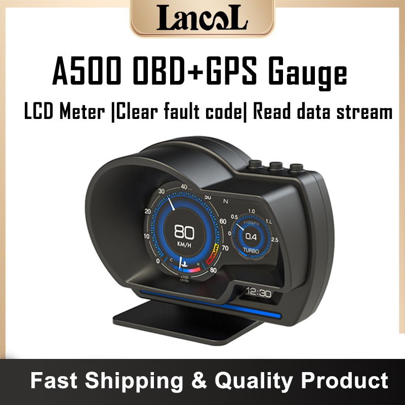 OBD2 HUD A500 Speedometer GPS+OBD OBD2 Digital Scanner Alert