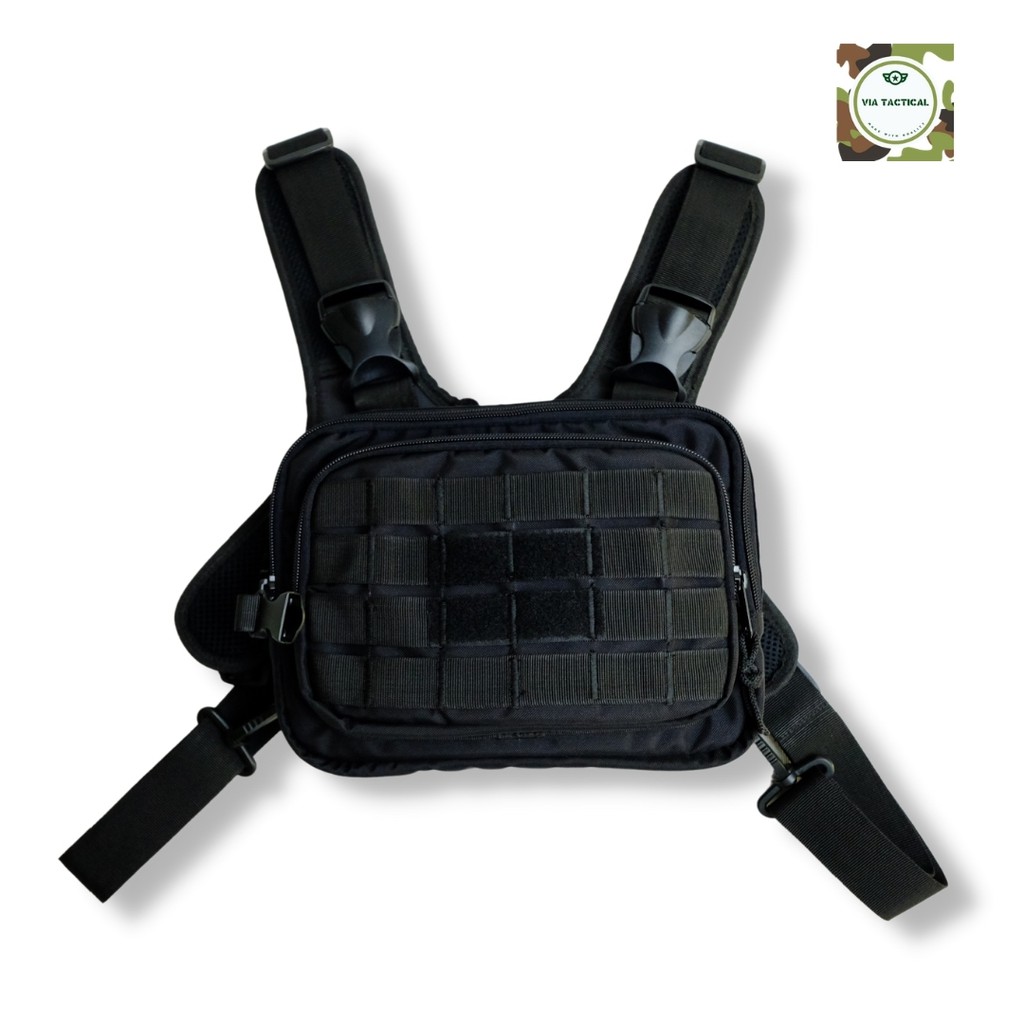2in1 Cross Body Chest Rig Bag with Holster and Dual Alternative Straps ...